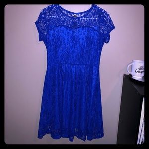Royal blue lace dress size M